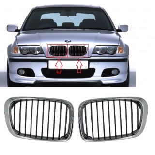 Решетки за BMW E46 (1998-2001) хром